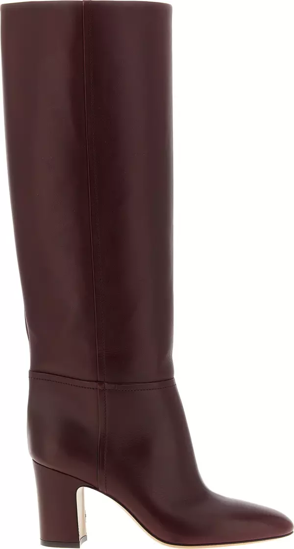 Bordeaux Leather Over The Knee