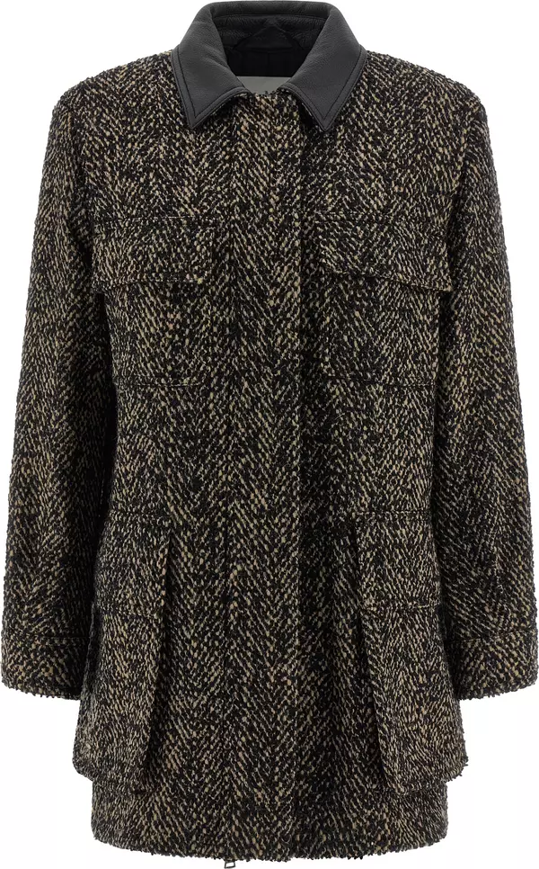 Multicolor Virgin Wool Shell Jacket