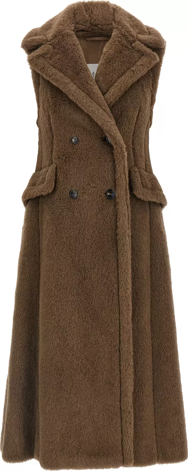Brown Alpaca Leather Coat