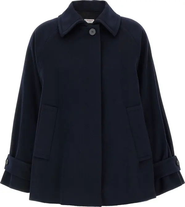 Blue Virgin Wool Coat