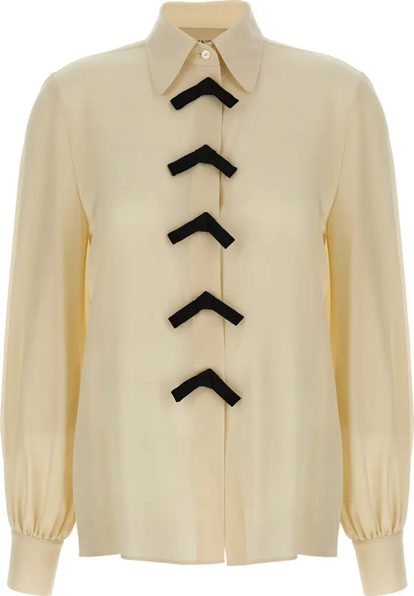 Beige Silk Blouse
