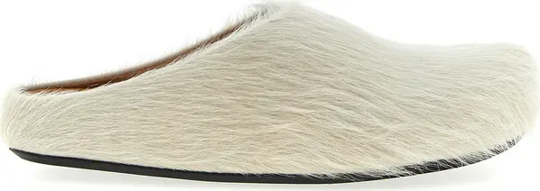 White Calfskin Mules