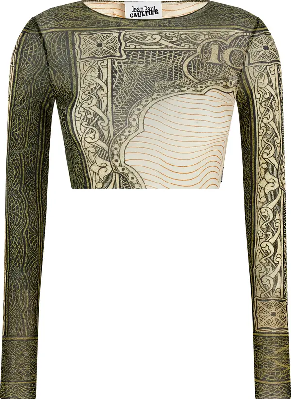 Multicolor Polyamide Long Sleeve T-Shirt
