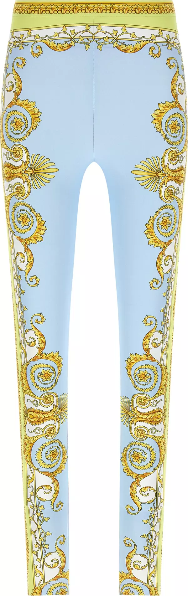 Blue Nylon Leggings