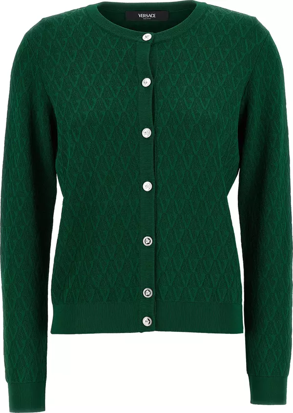 Bicolor Viscose Cardigan