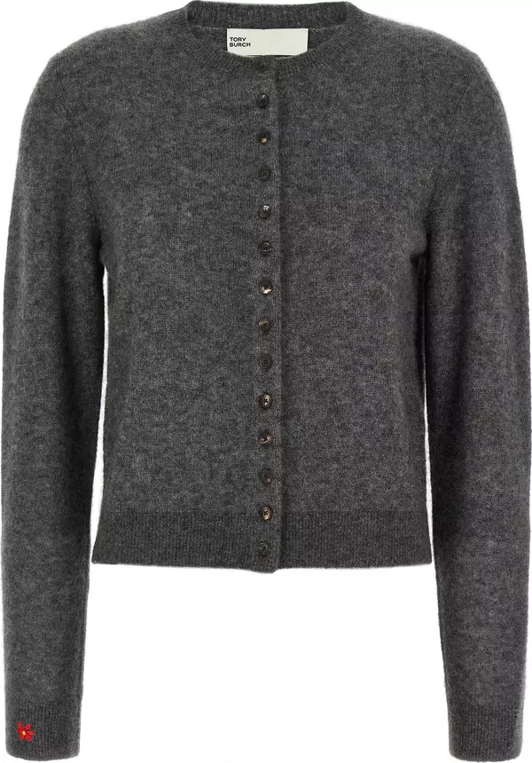 Gray Cashmere Cardigan