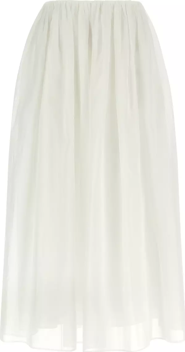 White Cotton Mini Skirt
