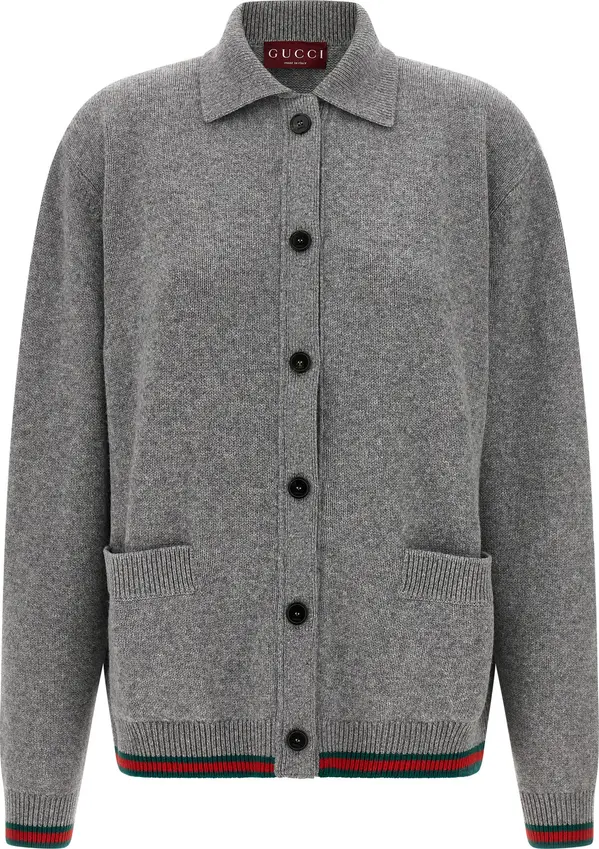 Gray Wool Cardigan
