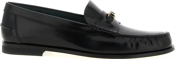 Black Calfskin Slip-On Loafers