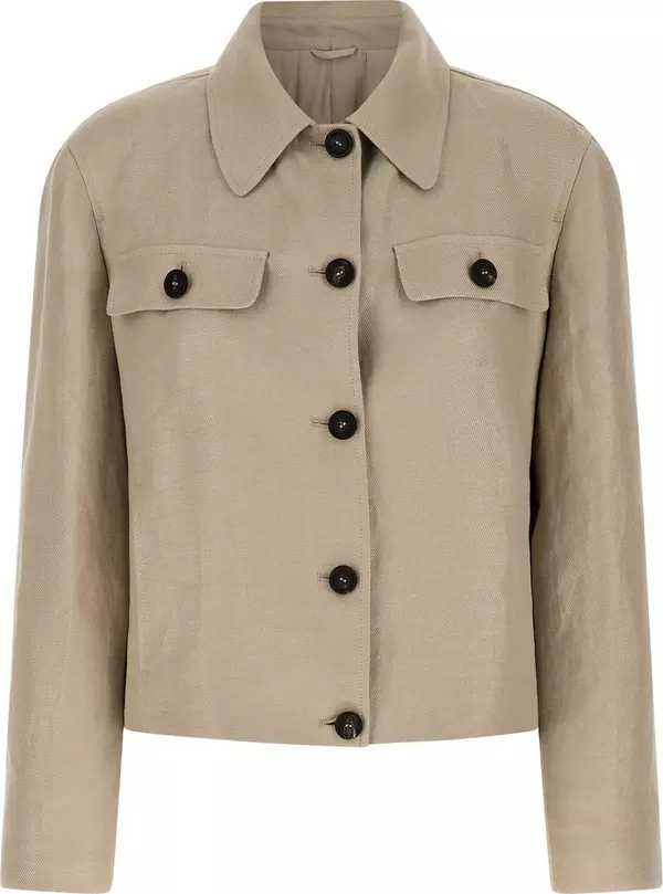 Beige Linen Blazer