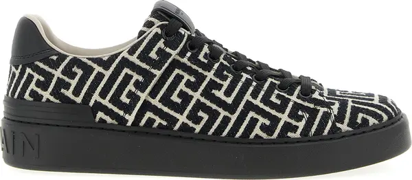 Black Cotton Sneakers