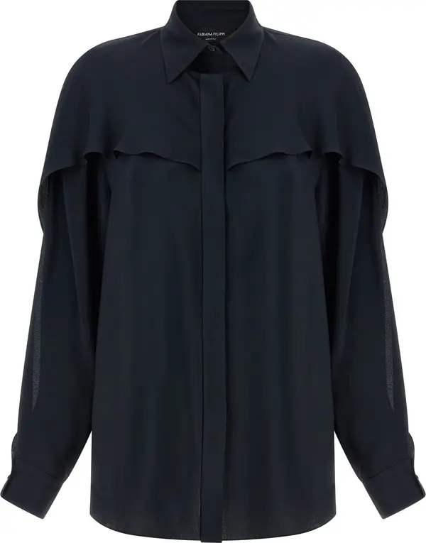 Blue Acetate Blouse