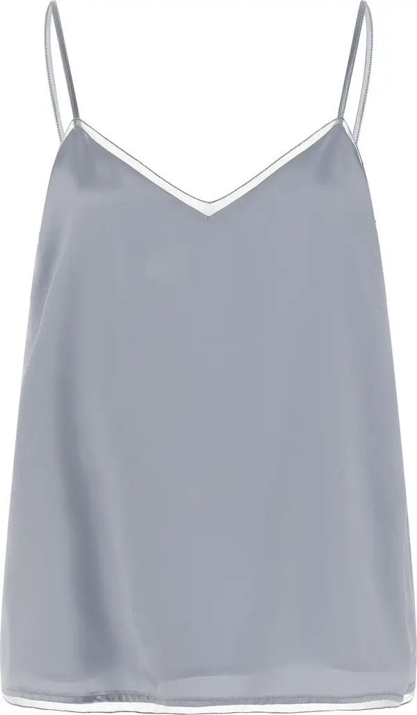 Blue Viscose Tank Tops