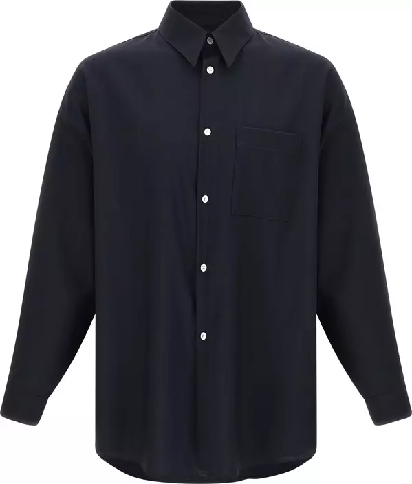 Blue Virgin Wool Blouse