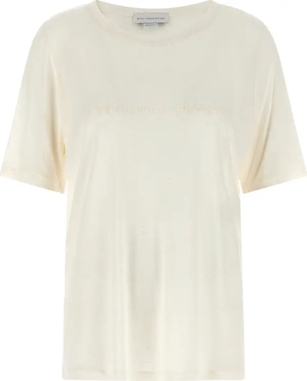 White Viscose T-Shirt