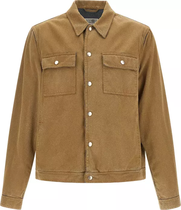 Beige Cotton Denim Jacket