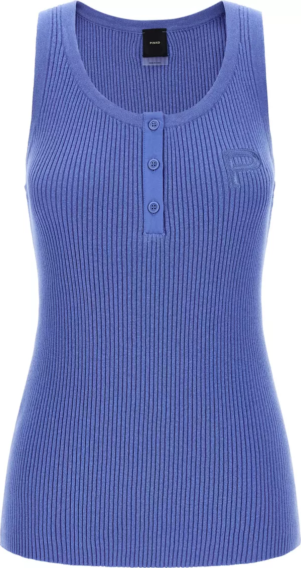Blue Cotton Tank Tops
