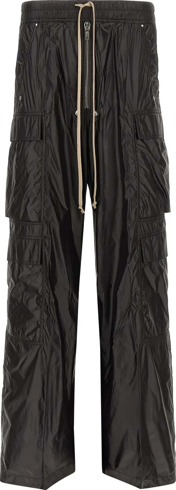 Black Nylon Cargo Pants