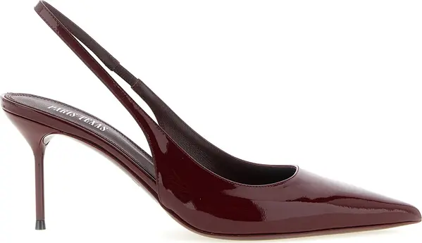 Bordeaux Calfskin Mid Heel Pumps