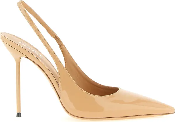 Beige Calfskin High Heel Pumps