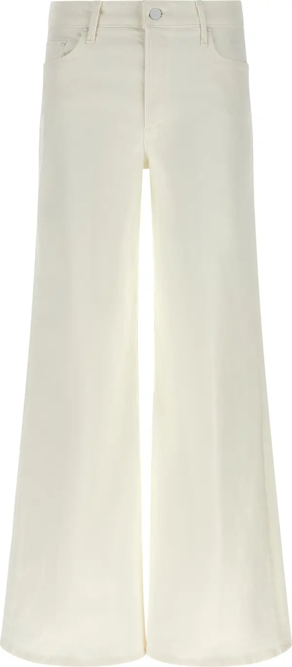 White Cotton Flared Jeans