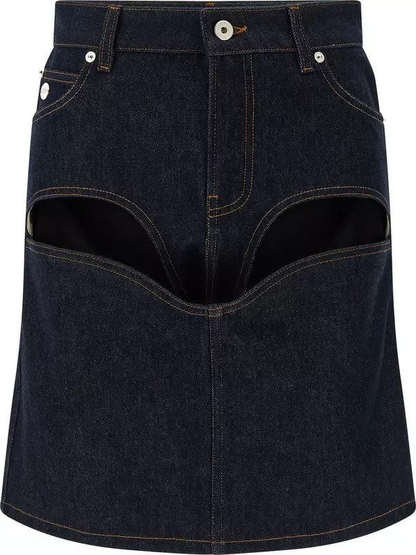 Blue Cotton Long Skirt