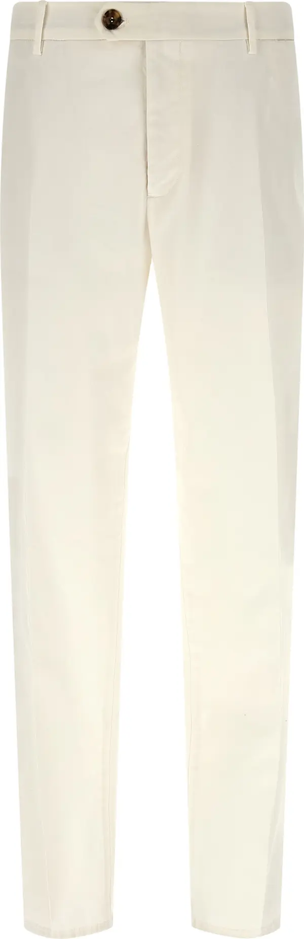 White Cotton Casual Pants