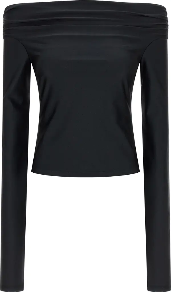 Black Polyamide Tank Tops