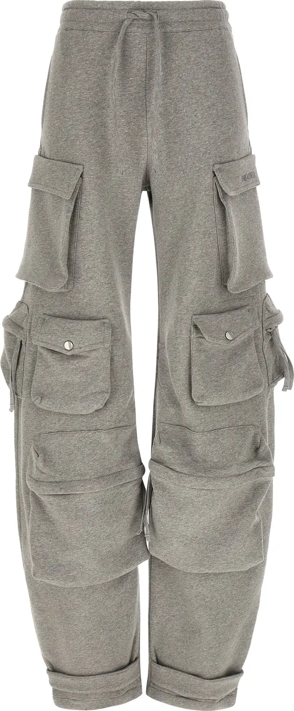 Gray Cotton Cargo Pants