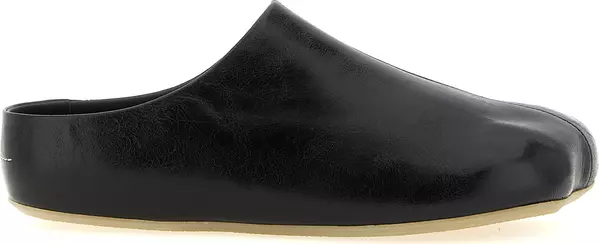 Black Calfskin Clogs