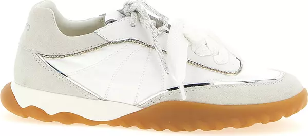 White Calfskin Athletic Sneakers