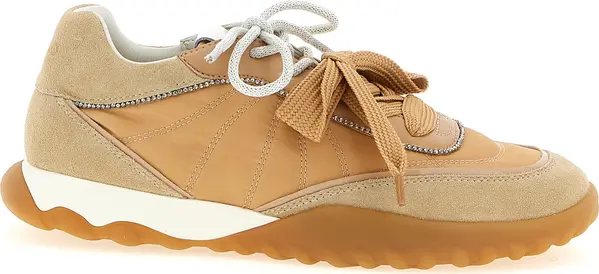 Beige Calfskin Athletic Sneakers