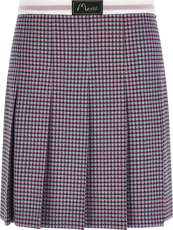 Purple Viscose Long Skirt