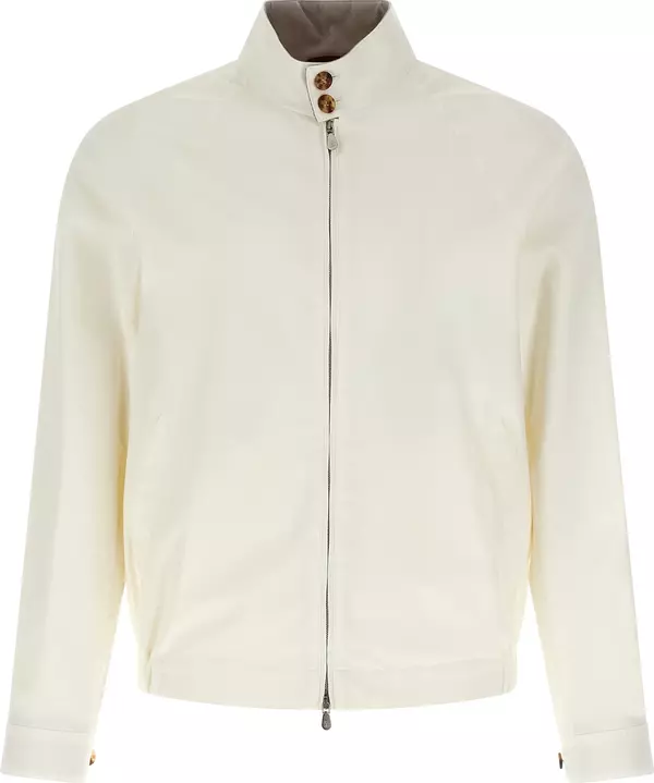White Cotton Full-Length Jacket