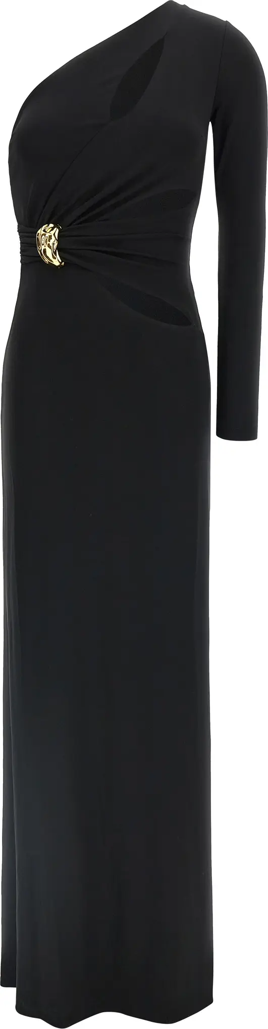 Black Viscose Long Dress