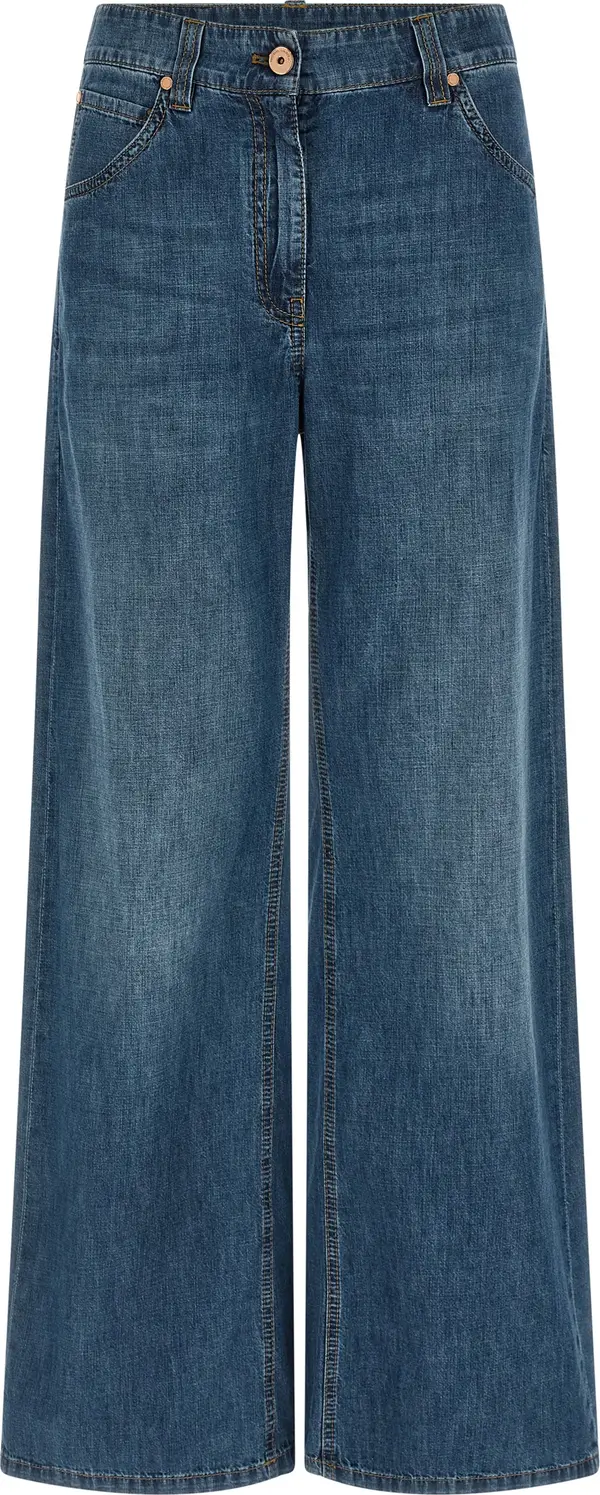 Blue Cotton Relaxed Fit Jeans