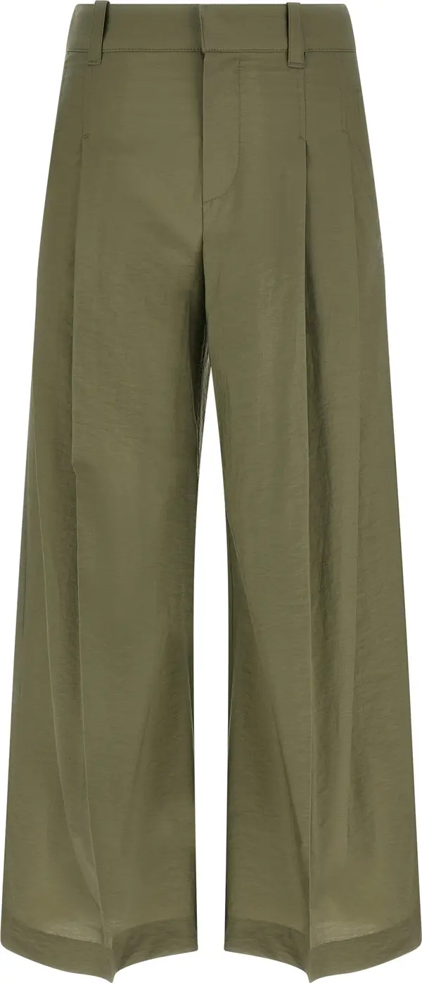 Bicolor Cotton Casual Pants