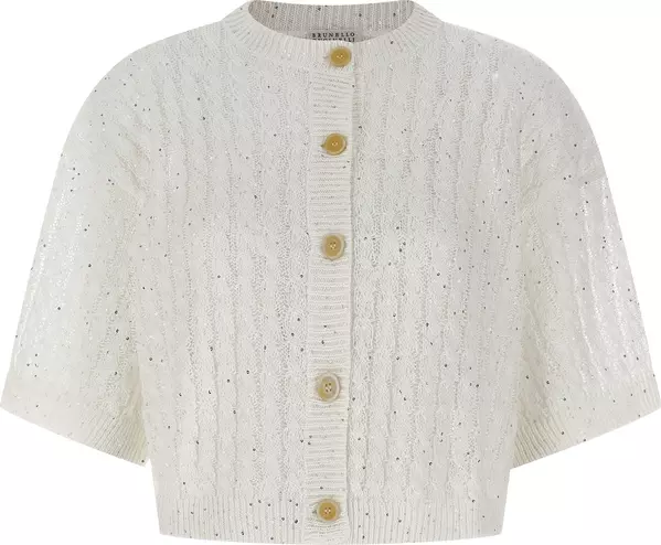 White Linen Cardigan