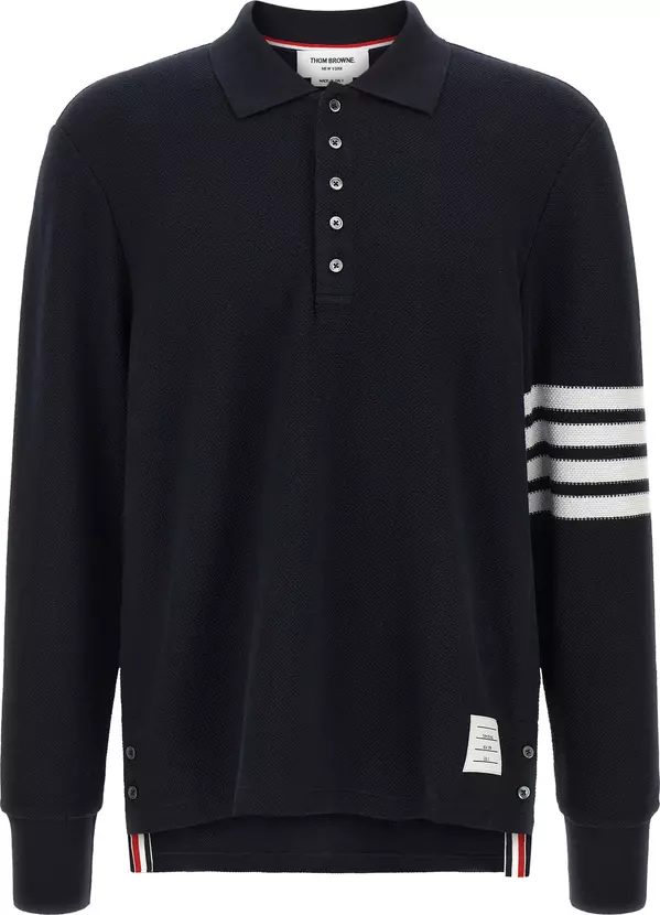 Blue Cotton Polo Shirt