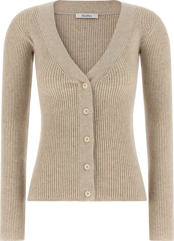 Beige Wool Cardigan