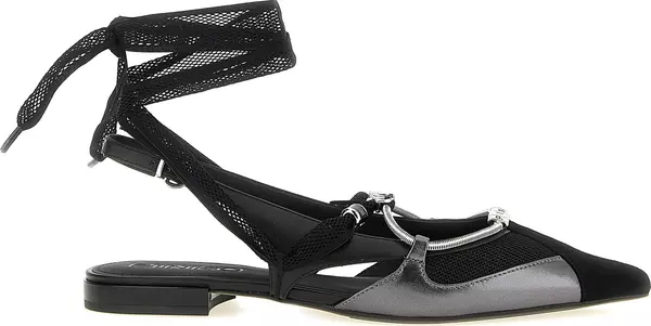 Black Leather Ballet Flats
