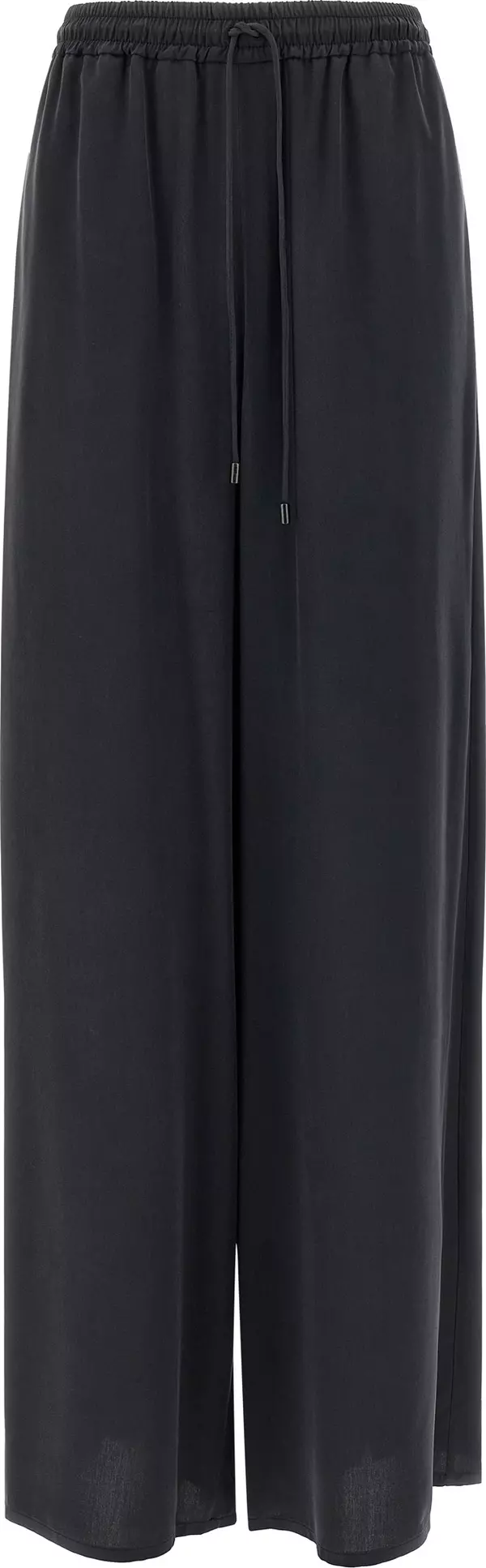 Blue Silk Casual Pants