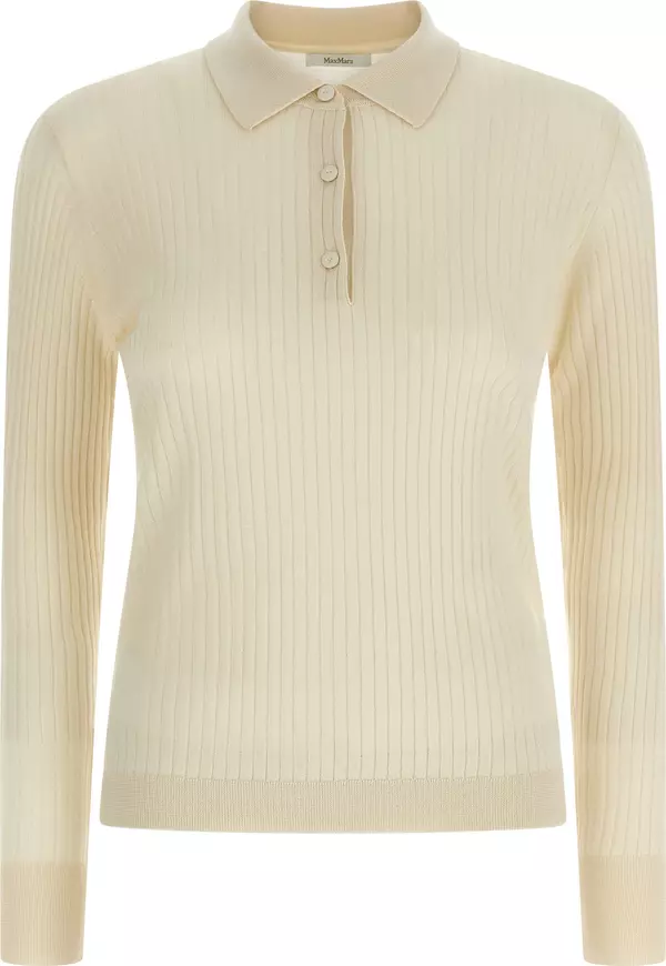 White Cashmere Polo Shirt