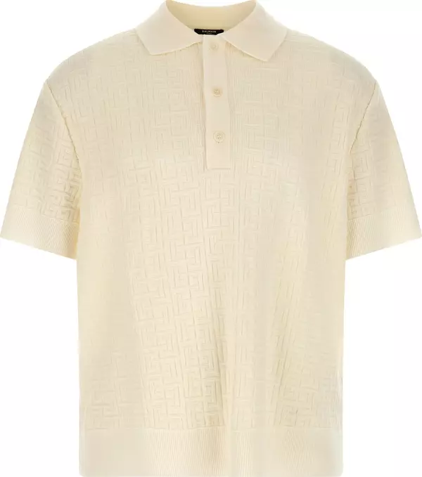 White Wool Polo Shirt