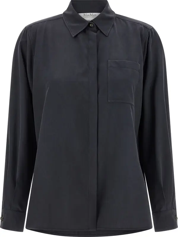 Gray Silk Blouse