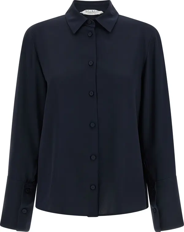 Blue Silk Blouse