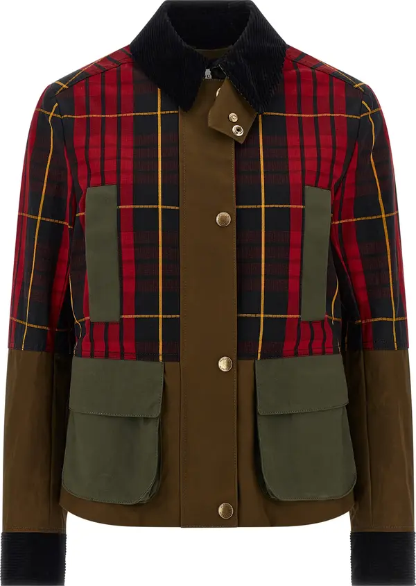 Multicolor Cotton Full-Length Jacket