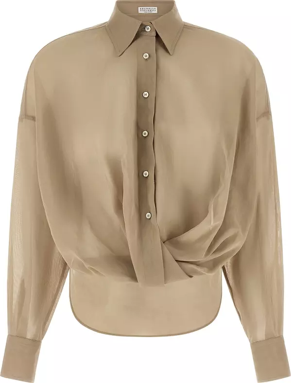 Beige Cotton Blouse