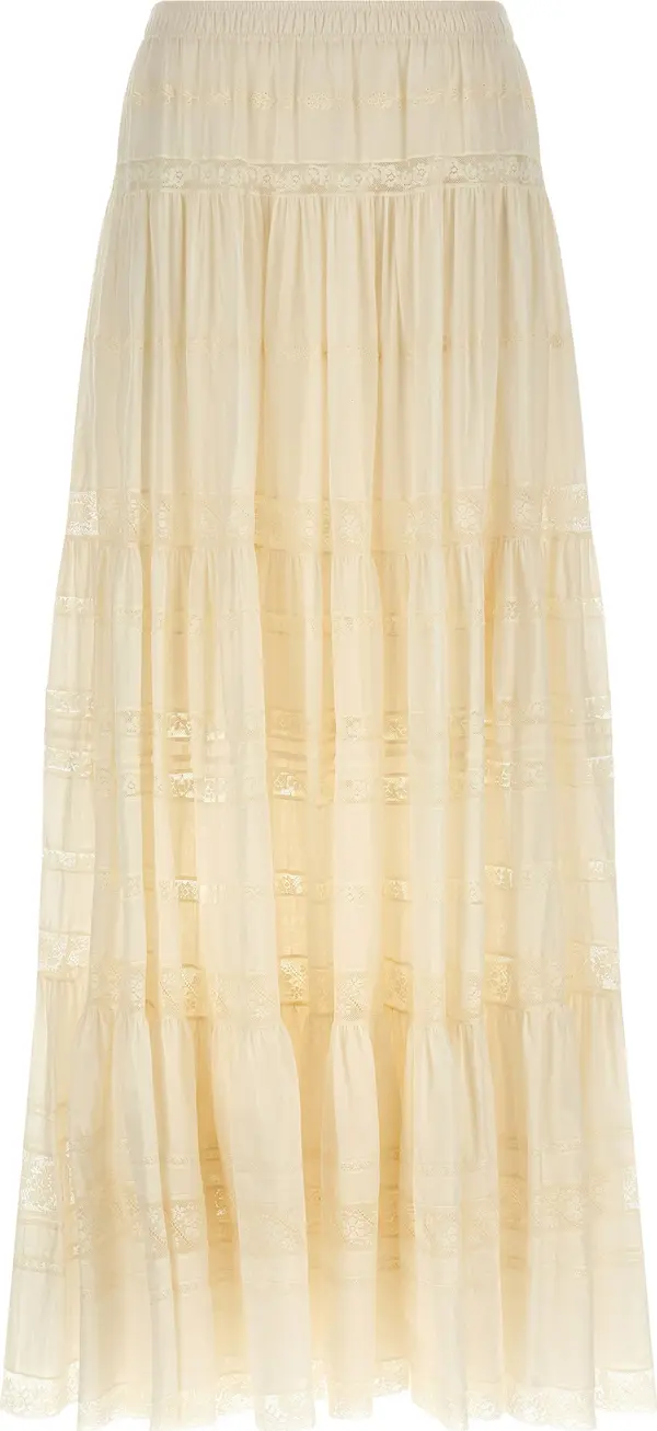 White Cotton Mini Skirt