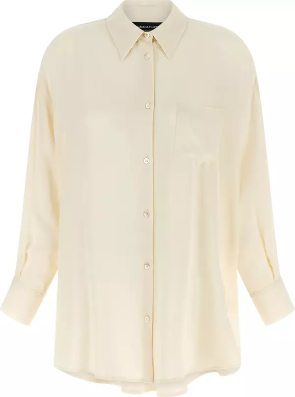 Beige Acetate Blouse
